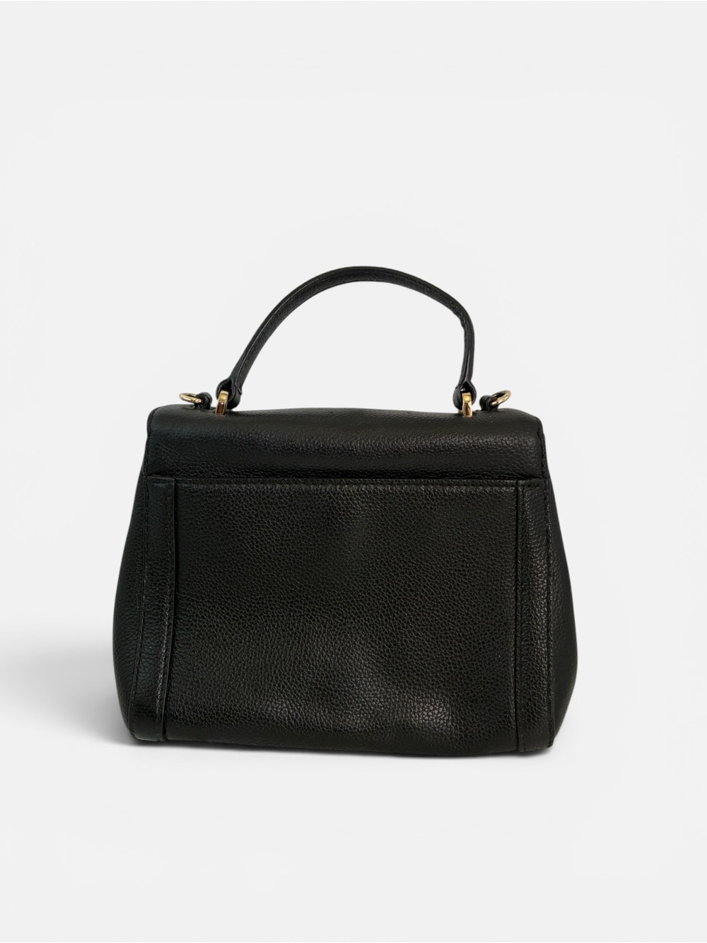 Michael Kors Woven Leather Satchel Crossbody Bag Black White Top Handle Purse - Picture 2 of 9